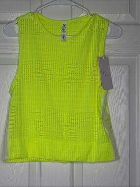 NWT IVL Collective Signature Mesh Crop Top – Neon Yellow/Lime Size 6